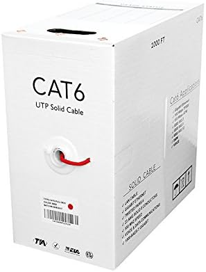 Cat6 Plenum 1000FT Bulk 550MHz CMP UTP Ethernet Cable Red