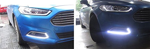 iJDMTOY LED DRL/Halogen Fog Light Kit For Ford 2013-2016 Fusion