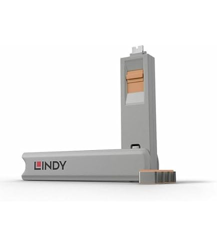 Amazon.com: Lindy USB Port Blocker - Pack of 4, Orange (40453