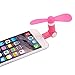 iPhone Fans (Blue Pink Black) - Rotatable Mini Fan by iPhone - 3 Pcs of iPhone Fans - Phone Fan Bundle
