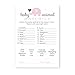 Pink Elephant Baby Shower Game Animal Match ( 25 Pack )