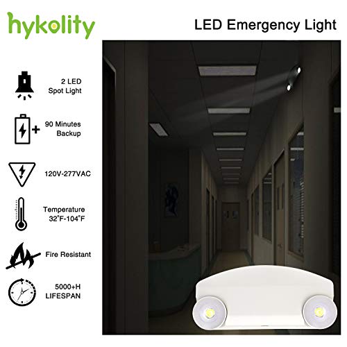 Hykolity Utra Bright LED Emergency Light, 120277V Low Profile