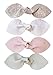 Non-Slip Alligator Hair Clips for Baby Girls – Set of 4 Faux Leather Rabbit Ear Bow Hair Accessories for Toddlers & Infants (Cactus Set)