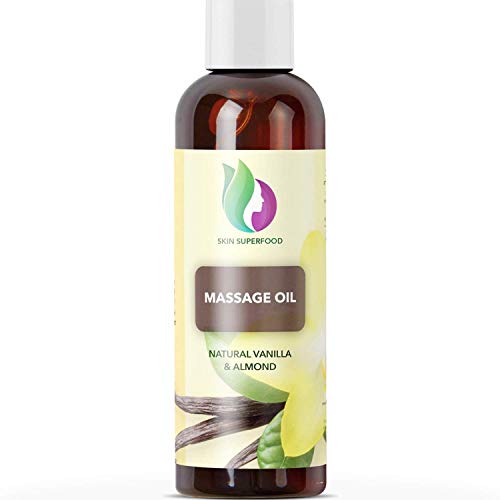 Vanilla Almond Relaxing Massage Oil Flavored Massage Oils for Couples Massage with Pure Jojoba