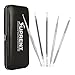 SUPRENT Professional Blackhead Remover Kit, Comedone Removal with Leather Case, 5 Surgical Pimple Extractor, Best Treatment for Acne, Pimple, Blemish, Whitehead, Zit on Nose, Face, Body