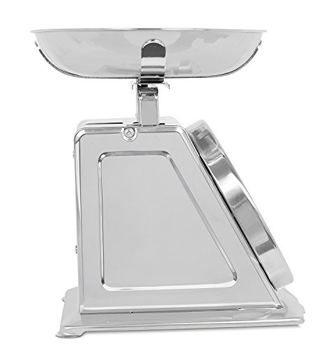 Internet's Best Mechanical Kitchen Food Weight Scale with Bowl - Accurate Measurements - Classic - Weighs Up 11 Lbs - 5KG - Stainless Steel