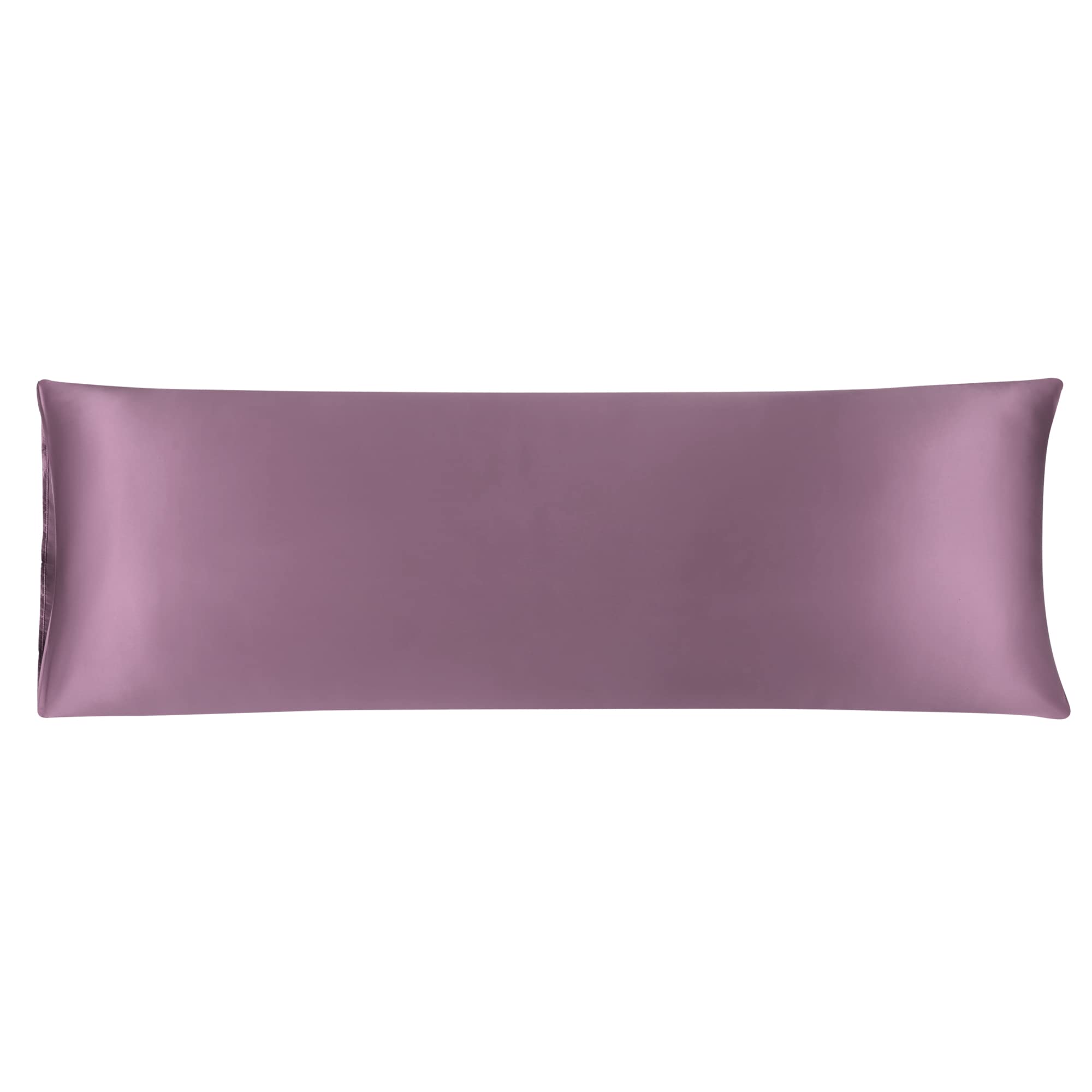 sourcing map Bolster Pillowcases 20"x60" Satin Silky Body Pillowcase for Hair and Skin, Wrinkles - Fade Free Long Pillow Cover - Mauve