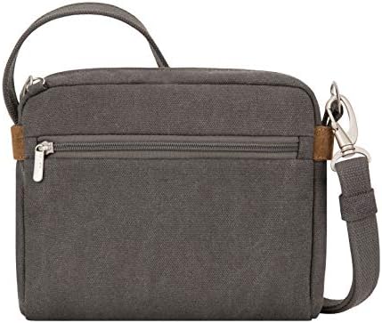 Travelon Anti-theft Heritage Crossbody Bag, Pewter 8 Travelon Anti-theft Heritage Crossbody Bag, Pewter