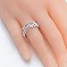 Newshe Jewellery White CZ Solid 925 Sterling Silver Flower Wedding Band Eternity Engagement Ring