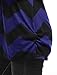 Allegra K Women's Zig-Zag Pattern Knitted Relax Fit Tunic Shirt L Black Blue