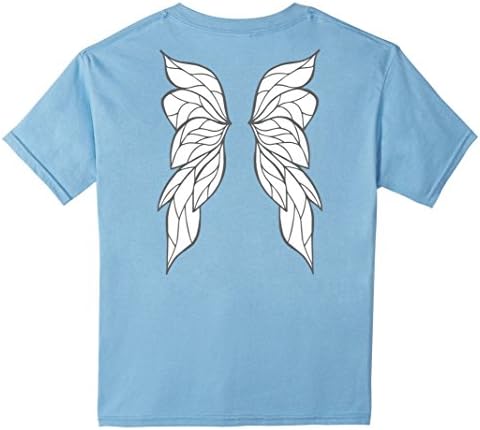 Kids Fantasy Fairy Wings on the Back T-Shirt 6 Baby Blue