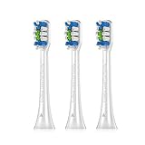 Proscenic Electric Toothbrush Replacement Heads Brushes, 3 Pack of Brush Heads(White)