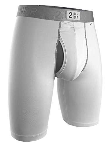 2UNDR Power Shift Long Leg Boxer Briefs White Small