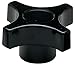 Davies Thermoset Four Arm knob, Flute Rim, Threaded Stud, 1/4
