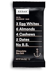 RXBAR, Chocolate Sea Salt, Protein Bar, 1.83 Oz (Pack of 12) High Protein Snack, Gluten Free