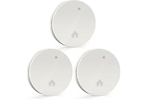 Jemay 10 Year Lithium Battery Photoelectric Smoke Detectors,Ultra Thin Design Smoke Detetor,Smoke Alarm with Automatic Brightness Adjustment, Fire Safety with Self-Test and Easy Test Button,3 Packs