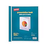 Staples 463372 Presentation Binder 12 Sleeve Capacity White (21621)