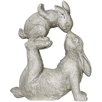 Amazon.com : ART & ARTIFACT Kissing Rabbits Garden Sculpture - Parent
