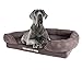 The Dog’s Bed Orthopedic Dog Bed XL Grey Plush 43.5x34, Premium Memory Foam, Pain Relief: Arthritis, Hip & Elbow Dysplasia, Post Surgery, Lameness, Supportive, Calming, Waterproof Washable Cover