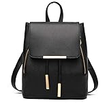 wink kangaroo fashion shoulder bag rucksack pu leather women girls ladies backpack travel bag black 