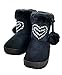 vivace Little Girl's Heart Deco Flat Pom Pom Ankle Boot