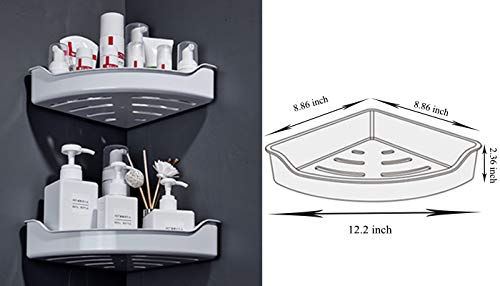 image for Glendan Corner Shower Caddy Bath Shelf Organizer, White Shower Shelf, 
