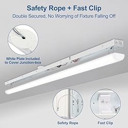 DAKASON 8FT LED Linear Light Fixture, 8 Foot LED