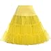 GRACE KARIN Vintage Womens 50s Tutu Skirt Petticoat Yellow Size S