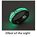 SUNSCSC Luminou Effect Stainless Steel Band Ring Love Promise Valentine Couples Wedding Engagement