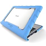 Gumdrop Cases DT-ACBC202-BLUE DropTech Protection Case for Asus Chromebook C202 or C202SA, Blue, Rugged, Shock Absorbing, Custom Molded Laptop Cover