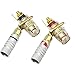 CERRXIAN Gold Plated 45 Degree Y Speaker Spade Connectors Fork Terminal Screw Locking Plug for DIY Speaker Wire,Insulated Connector Electrical Crimp Terminal (4pcs)