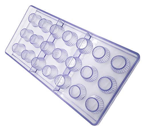Candy Making Mold, Diamond Clear Polycarbonate Chocolate Mold Jelly Candy Making Mold 21-Piece Tray (Cup)