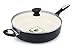 GreenPan Rio 5QT Ceramic Non-Stick Covered Skillet with Helper Handle, Black -