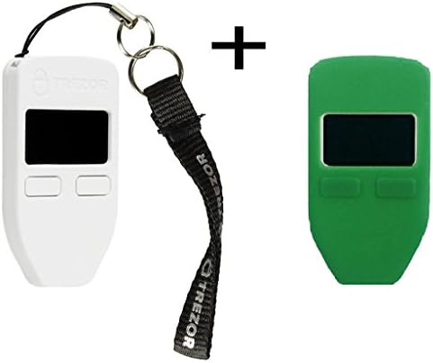 Trezor Hardware Wallet (White) + Bonus ProtectingCoin Case / Skin (Green)