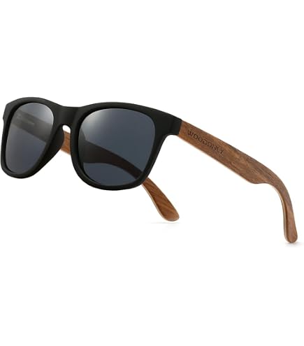 Woodies Wood Sunglasses made from Zebra Wood with Half-Rim  display picture 2