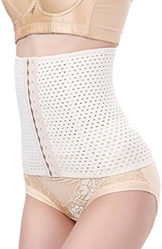 MEIMEIAO Body Shaper, Women's Waist Trainer Hollow Tension Ventilation Slimming Corset Weight Loss Shapewear Sport Girdle(Apricot, L)