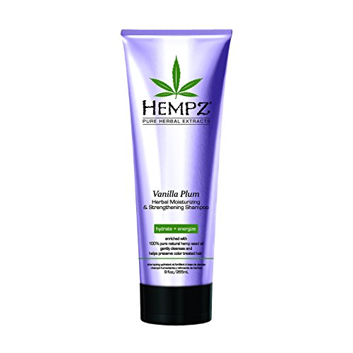 Hempz Moisturizing and Strengthening Shampoo, Pearl Purple, Vanilla Plum, 9 Fluid Ounce