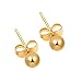 14K Gold Filled 4mm Round Ball Stud Earrings