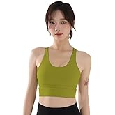 Women's Yoga Bra with Chest Cushion Double Breast No Steel Ring Shock-Absorbing and Gathering Workout Bra