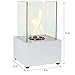 Sunnydaze Cubic Ventless Bio Ethanol Tabletop Fireplace White
