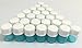 Elufly 1/4 Dram Sky Blue Glass Vial 1ML Oil Bottles- Screw Cap +Orifice Reducer+Bottles+White Cotton Piece 60-120 Units (60, Sky Blue)