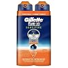 Gillette Fusion ProGlide Sensitive 2 in 1 Shave Gel, Active Sport, Pack of 2, 12 oz each