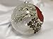 Red Cardinal, Branches and Berries Glass Ball Christmas Tree Ornament, 5 Inches