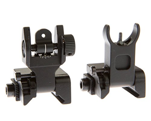 Flip Up Battle Sights Co-Witness Back Up Iron Sights BUIS - Front & Rear