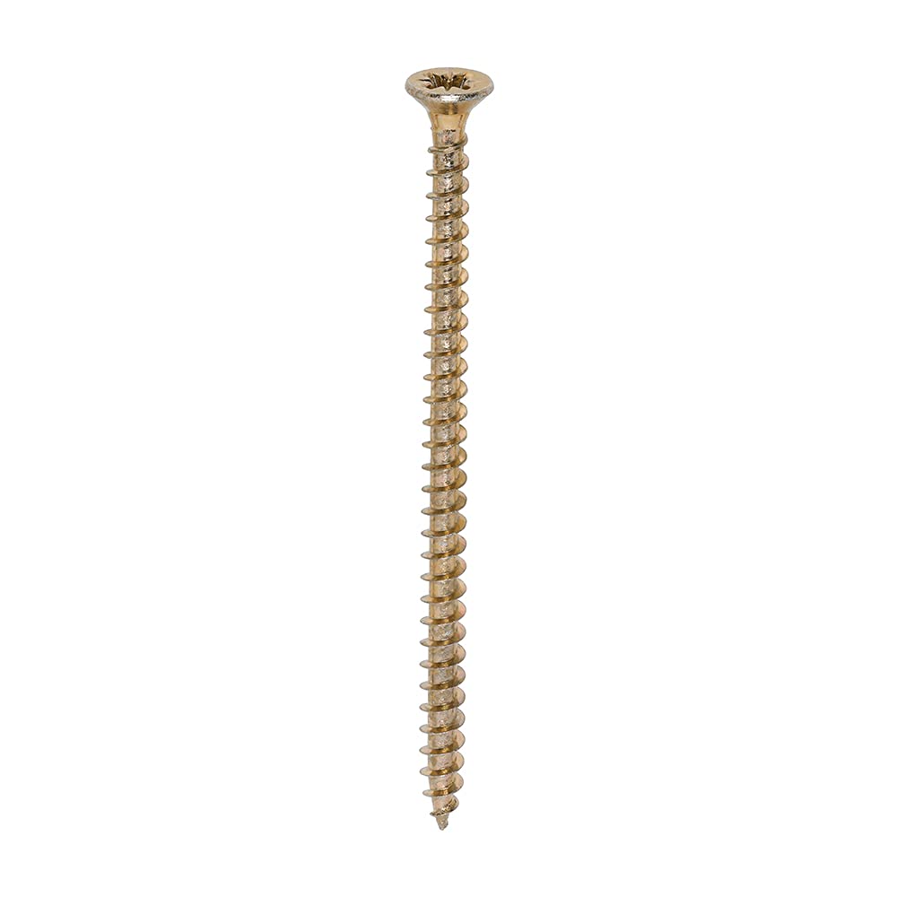 TIMCO Solo Chipboard & Woodscrews - Gold - 4.0 x 70 - Box of 200 - A Single Thread woodscrew mainly Used in Various Types of Timber and Man-Made Boards or into Masonry with The use of Plastic Plug — image 1