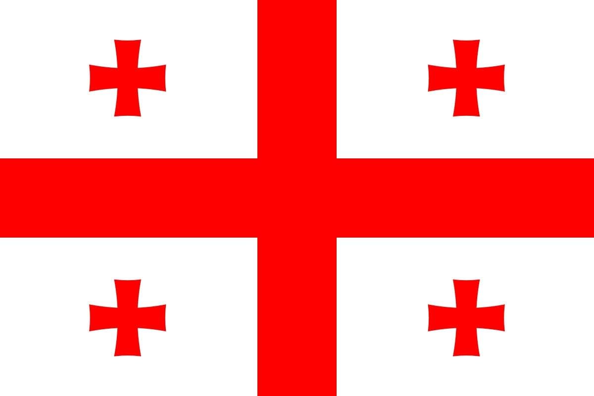 Georgia Flag 5ft x 3ft with Brass Eyelets, Polyester Georgian Flag Banner for Sports Events National Celebrations