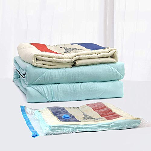 Home-Bliz Vacuum Storage Bags (6pack 100 x 80CM) Premium Reusable Space Saver Compression Sealer Bags* Jumbo Extra Large XL size for clothing bedding blankets!+ FREE Hand-Pump for Travel