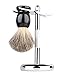 Badger Hair Shaving Brush and Chrome Razor Stand Shaving Set