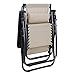 Artist hand 2 Pack of Zero Gravity Outdoor Folding Lounge Chairs w/Sunshade Canopy+ Snack Tray,Adjustable Lawn Patio Reclining Chairs for Travel Yard Beach Pool (Tan)