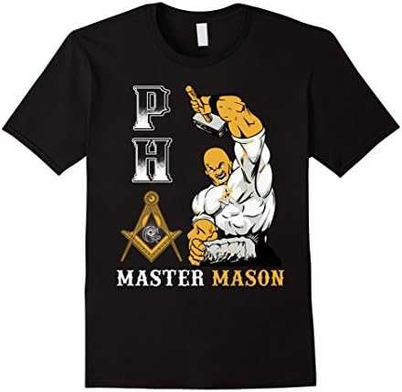 Mens Master Mason - PHA Mason T-shirt Freemason Shirts Mason Tee 3XL Black